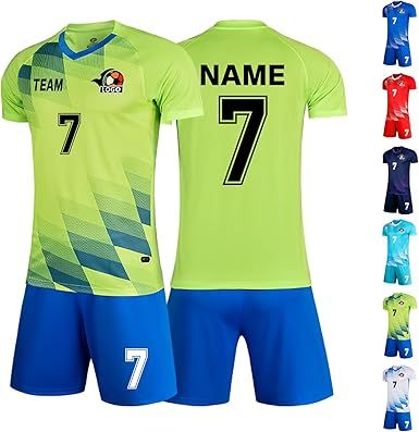 LAIFU Custom Adult Kids Soccer Jersey Set with Personalized Name Team Name Number Logo Soccer Jersey