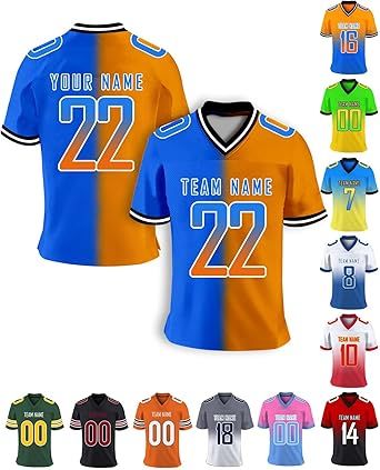 Custom Football Jersey Personalized Team Name Number Practice Jerseys Customized Football Shirt for Men Youth Women Kids