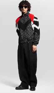 Monogram printed nylon tracksuit jacket
