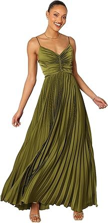 Petal & Pup Women's Naira Pleated Maxi Dress