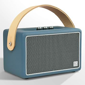KONEX Bluetooth Speaker, Vintage Bluetooth Speaker, Portable Bluetooth Speaker, Equipped with Bluetooth 5.1, Home Bluetooth Speaker, 20H Long Playtime, Ideal for Kitchen, Bedroom, Office
