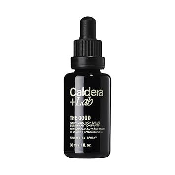 Caldera + Lab The Good | Men's Organic Moisturizing Face Serum for Dry, Sensitive, & Normal Skin – Vegan, Natural & Antioxidant Packed Skincare Facial Oil