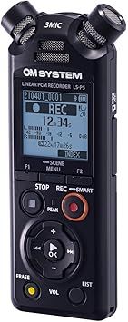 OM SYSTEM Olympus LS-P5 PCM Recorder with tresmic 3-Microphone, Bluetooth, Composite USB Microphone Mode, High Resolution Sound, Low-Cut Filter, 16GB Built-in Memory.