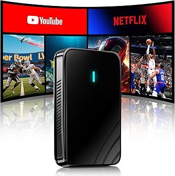 Magic AI CarPlay Box - Wireless CarPlay Adapter with Dual-WiFi Stability, Built-in Android Multimedia System, Enjoy Video & Music Apps, Navigation, AI Voice, Plug & Play for Factory Wired CarPlay