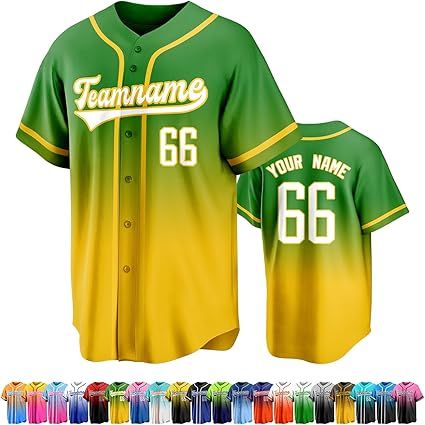 Custom Baseball Jersey Personalized Team Uniforms for Men Women Boys and Girls Add Your Name Number or Logo