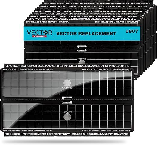 Catchmaster Vector Discreet Black Glue Trap Refills, 12-Pk, UV Light Fly Traps for Home, Unscented Sticky Gnat Glue Boards for House, UV Lamp Insect & Mosquito Killer, Adhesive Bug Light Boards