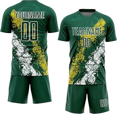 Custom Soccer Practice Jerseys Team Uniform for Men Women Youth, Personalized Sports T-Shirts and Shorts Printed
