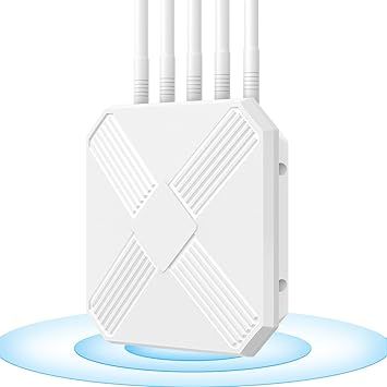 AX3000 Outdoor WiFi 6 Extender - 2026 Outdoor Access Point - Long-Range Dual Band WiFi, IP67/PoE/5 Antennas for Events, Commercial Use | Starlink-Compatible