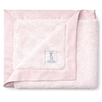 Little Giraffe Baby Blanket - Luxe Soft Blanket with Satin Trim - Baby Stroller Blanket - Newborn Baby Essentials & Baby Gifts - 29x35" - Pink