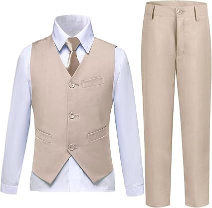 Boys Suits Toddler Formal Suit Set Kids Ring Bearer Outfit for Teen Boys Wedding Tuxedo Communion Dress Clothes