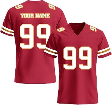 Custom Football Jersey, Personalized Name Number Team Practice Jerseys Football Game Shirt for Men Youth Women Youth