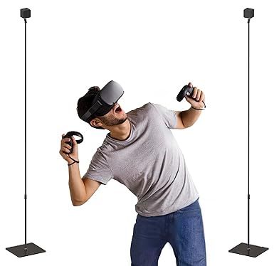 Skywin VR Glass Stand, Base Station Mount (2 Stands), Compatible with Steam VR Base Station 2.0 for Sensor Stand, and Oculus Rift Constellation