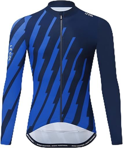 LE COL Men’s Pro Long Sleeve Jersey | Breathable Cycling Shirt | Rear Pockets, Force Lycra Construction, Zip Closure