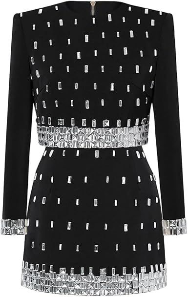Women's Spring Autumn Bead Commuter Wrapping Half Skirt Set