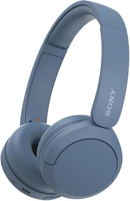 Sony WH-CH520 Wireless Headphones Bluetooth On-Ear Headset with Microphone and up to 50 Hours Battery Life with Quick Charging, Blue