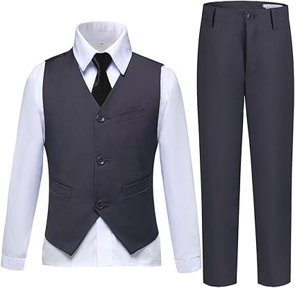 Boys Suits Toddler Formal Suit Set Kids Ring Bearer Outfit for Teen Boys Wedding Tuxedo Communion Dress Clothes