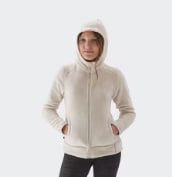 NH500 Fleece Hiking Jacket for Kids Ages 7-15 (Beige)