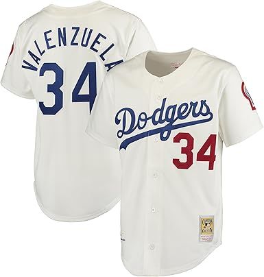 Mitchell & Ness - Mens Los Angeles Dodgers MLB Home Jersey 1981 F Valenzuela