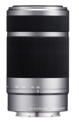 [Demo] Sony Lens E 55-210mm f/4.5-6.3 OSS Black SEL55210 Silver