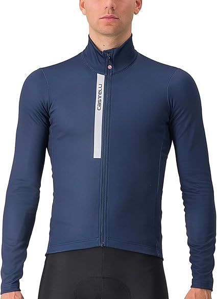 CASTELLI Men's Entrata Thermal Jersey, Long Sleeve Zip Up Fleece Insulated Base Layer for Winter Road Cycling I Gravel Biking