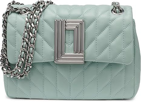 KARL LAGERFELD Paris Women's Laffayette Leather Crossbody Bag With Chain Strap