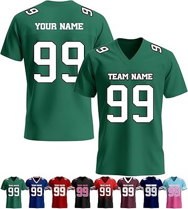 Custom Football Jersey, Personalized Name Number Team Practice Jerseys Football Game Shirt for Men Youth Women Youth