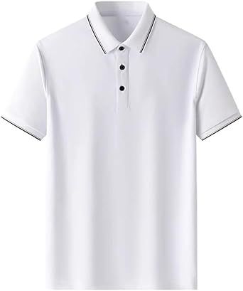 Mens Performance Polo Shirt Athletic Build Quick Drying Sports Fabric Golf Tennis Workout Top