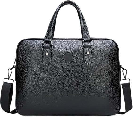 Men's Handbag Business Leather Shoulder Bag Crossbody Soft Briefcase