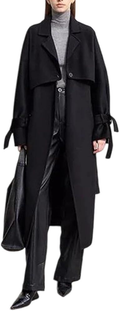 Women's Vest Skirt Set – Lapel Belted Commuter, Wool Double Sided Two Piece
