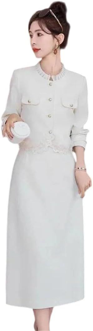 Women Small Fragrance Style Set Dress Two Piece Suite