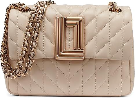 KARL LAGERFELD Paris Women's Laffayette Leather Crossbody Bag With Chain Strap