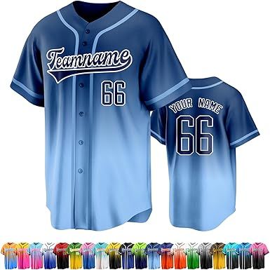 Custom Baseball Jersey Personalized Team Uniforms for Men Women Boys and Girls Add Your Name Number or Logo