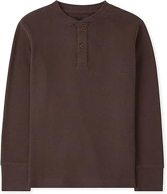 The Children's Place boys Long Sleeve Thermal Henley Shirt