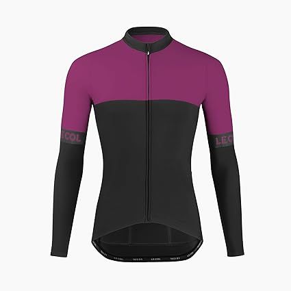 LE COL Men’s Sport Long Sleeve Jersey | Zip Closure Cycling Shirt | Rear Pockets, Sustainable Construction, Relaxed Fit