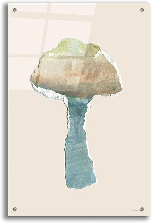 Epic Art 'Mushroom Home' by Kamdon Kreations, Acrylic Glass Wall Art, 24"x36"