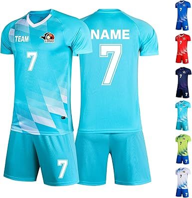LAIFU Custom Adult Kids Soccer Jersey Set with Personalized Name Team Name Number Logo Soccer Jersey