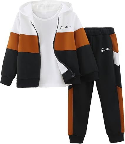 Toddler Boy Clothes Fall Winter Outfits Boy's Tracksuits Hoodie Sweatshirt Tops Sweatpants Zipper Coat Jacket