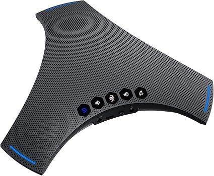 TOALLIN S68 Speakerphone, Wireless Conference Microphones with Speaker, 360° Omnidirectional Voice Pickup, Bluetooth & USB Computer Speaker and Noise-Reduction Mics for Business Meetings