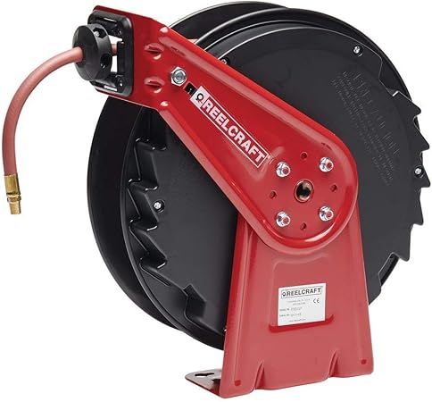 Reelcraft RT650-OLP 3/8-Inch by 50-Feet Spring Driven Hose Reel for Air/Water