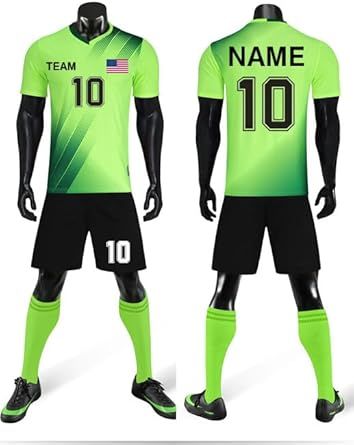 Personalized Customized Football Shirt - A team football shirt with your name, number, and logo printed on it
