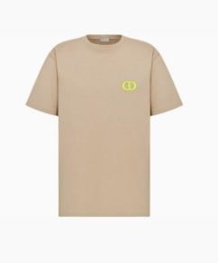 Dior Logo Embroidered Crewneck T Shirt