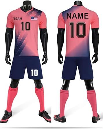 Personalized Customized Football Shirt - A team football shirt with your name, number, and logo printed on it