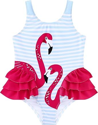 Baby Girl Infant Ruffle Swimsuit Toddler Bathing Suit One Piece Summer Beach Wear Cute Swimwear 6-24 Month 2t-4t
