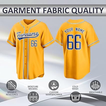 Custom Baseball Jersey Personalized Team Uniforms for Men Women Boys and Girls Add Your Name Number or Logo