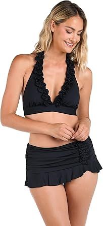 La Blanca Women's Island Goddess Banded Halter Bikini Swimsuit Top