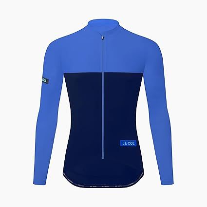 LE COL Men’s Sport Long Sleeve Jersey | Zip Closure Cycling Shirt | Rear Pockets, Sustainable Construction, Relaxed Fit