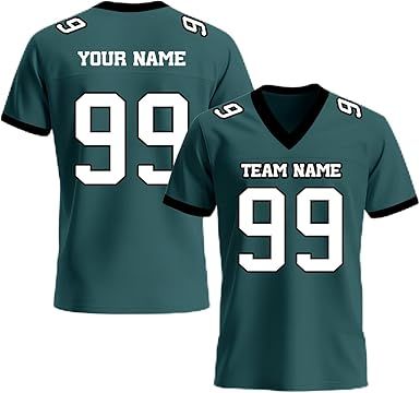 Custom Football Jersey, Personalized Name Number Team Practice Jerseys Football Game Shirt for Men Youth Women Youth