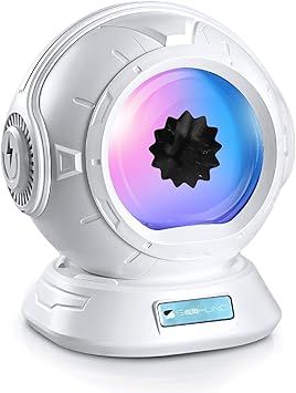 sovenomund Ferrofluid Speaker, Ferrofluid Audio Visual Bluetooth Speaker, Dancing Ferrofluid with 2 Adjustable Modes and Colorful Lights (Silver) (Pearl White)