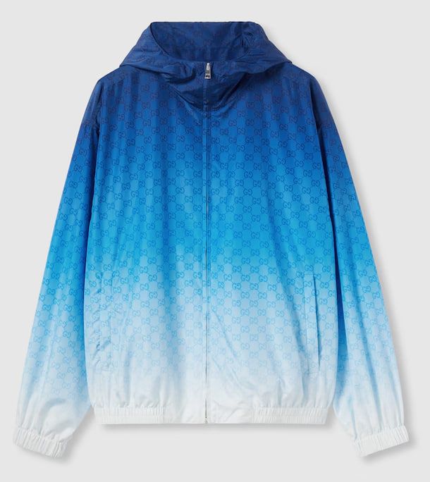 เสื้อแจ็คเก็ต Printed technical poplin zip jacket
